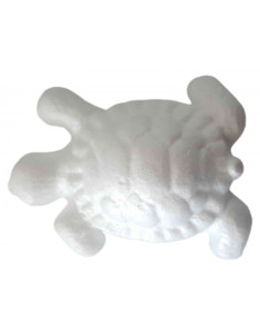 Accesorii creatie - polistiren - broasca testoasa, alb, 9.5x12.5 cm, set 1 buc, Colorarte