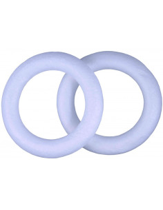 Accesorii creatie - polistiren - cerculete mari, alb, 12cm, set 2-3 buc, Colorarte