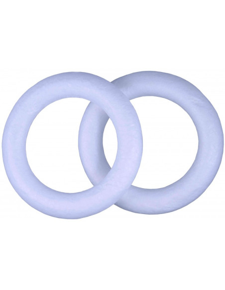 Accesorii creatie - polistiren - cerculete mari, alb, 12cm, set 2-3 buc, Colorarte