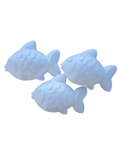 Accesorii creatie - polistiren - pestisor, alb, 11.5x7cm, set 3 buc, Colorarte