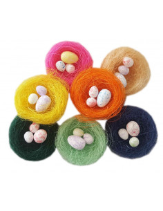 Accesorii creatie - sisal, cuib, cu 2 oua, Colorarte