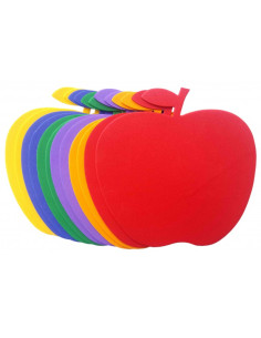 Forme decorative - hartie gumata - mar, 14x15cm, 1mm, diverse culori, set 12 buc, Colorarte