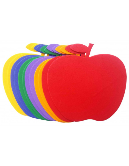 Forme decorative - hartie gumata - mar, 14x15cm, 1mm, diverse culori, set 12 buc, Colorarte