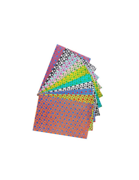 Hartie gumata A4 - floare, 2mm, cu sclipici, set 10 coli, Colorarte