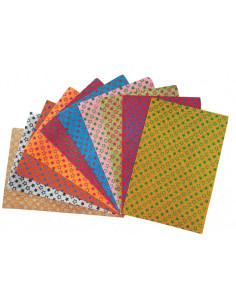 Hartie gumata A4 - stea, 2mm, cu sclipici, set 10 coli, Colorarte