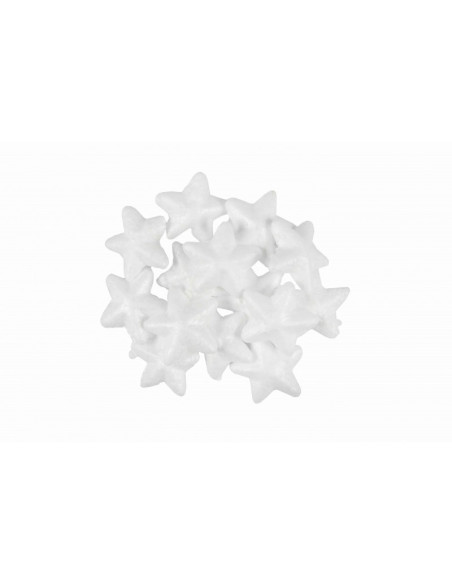 Accesorii creatie - polistiren - stea, alb, 3cm, set 16 buc, Colorarte