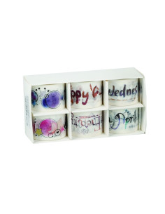 Banda adeziva, 30mm x 5m, diverse modele, hartie, set 6 buc, Colorarte 2