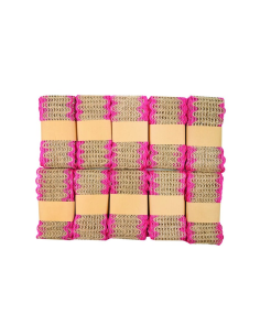 Accesorii creatie - panza iuta, 4cm x 2m, diverse modele, margine color, set 10 buc, Colorarte
