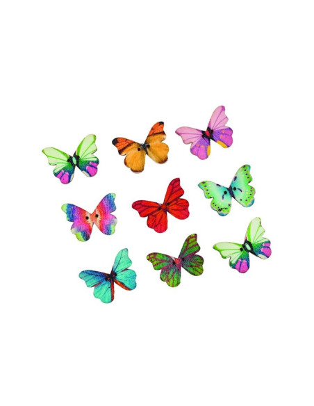 Accesorii creatie - lemn - fluturi povesti, set 10-12 buc, Colorarte