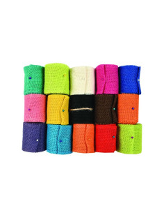 Accesorii creatie - panza iuta, diverse culori, 5cm x 2m, set 15 buc, Colorarte