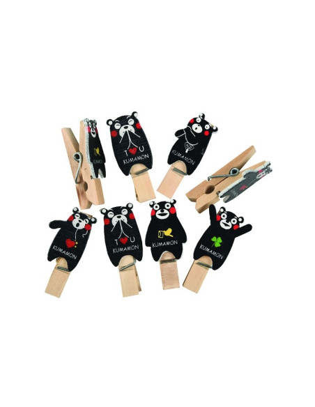 Accesorii creatie - lemn - carlig ursulet, natur, 3.5cm, set 10 buc, Colorarte