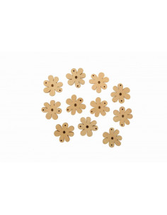 Accesorii creatie - lemn - floare, set 18 buc, Colorarte