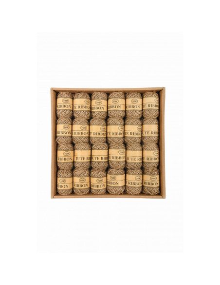 Accesorii creatie - ghem sfoara canepa, natural, 10m, set 24 buc, Colorarte, BC-JT005
