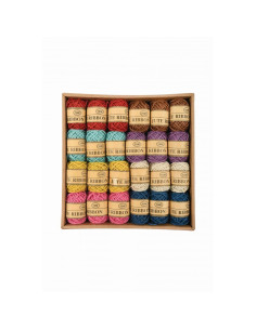 Accesorii creatie - ghem sfoara canepa, diverse culori, 10m, 12 culori, set 24 buc, Colorarte, BC-JT006