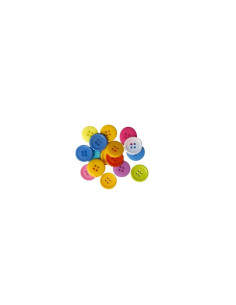 Accesorii creatie - nasturi mari plastic, diverse culori, 20mm, set 20 buc, Colorarte