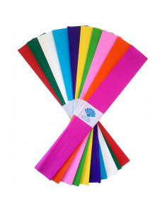 Hartie creponata Cnx, 50x100cm, diverse culori, set 10 culori