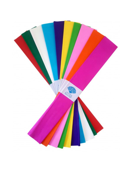 Hartie creponata Cnx, 50x100cm, diverse culori, set 10 culori
