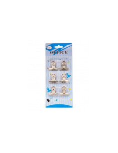 Clipsuri metalice Office Cover A1025, 28mm, argintii, blister 6 buc