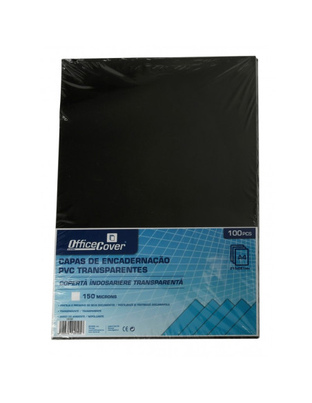 Coperta indosariere A4 Office Cover, PVC fumuriu, transparent, 0.15mm, top cu 100 coli