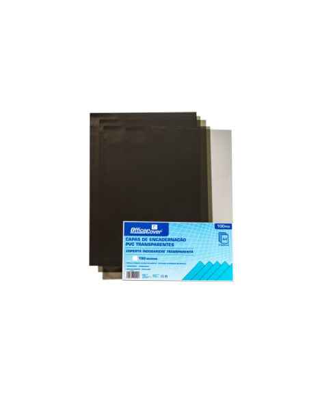Coperta indosariere A4 Office Cover, PVC fumuriu, transparent, 0.15mm, top cu 100 coli
