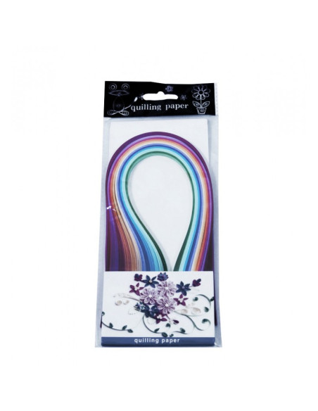 Hartie quilling, 0.5x39cm, diverse culori, intense, set 150-160 buc, CNX, YZ5216