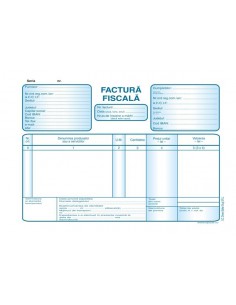 P027 Factura fiscala fata TVA (format A5, 50 seturi autocopiative, 3x exemplare)