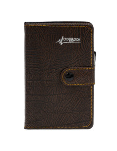 Agenda A6 nedatata CNX Lizy 4406 / 7260, 90 pagini, coperta imitatie piele maro, cu capsa
