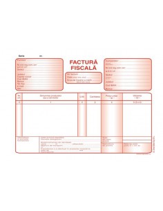 P027 Factura fiscala fata TVA (format A5, 50 seturi autocopiative, 3x exemplare) 2