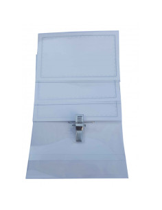 Ecuson cu clips CNX Sakura NB-0300/0, orizontal, plastic, transparent 2