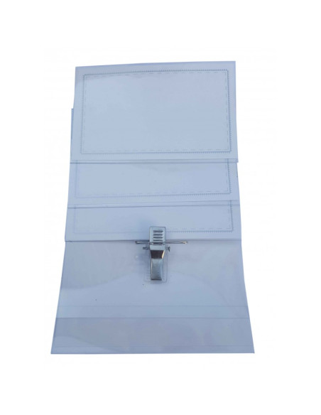 Ecuson cu clips CNX Sakura NB-0300/0, orizontal, plastic, transparent