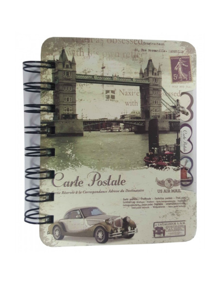 Jurnal A6 CNX Carti Postale Europa XQ-007, 108 pagini, coperta carton, cu spira