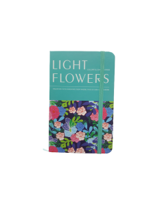 Jurnal A6 CNX Light Flowers 3782-38L, 192 pagini, coperta carton, cu elastic