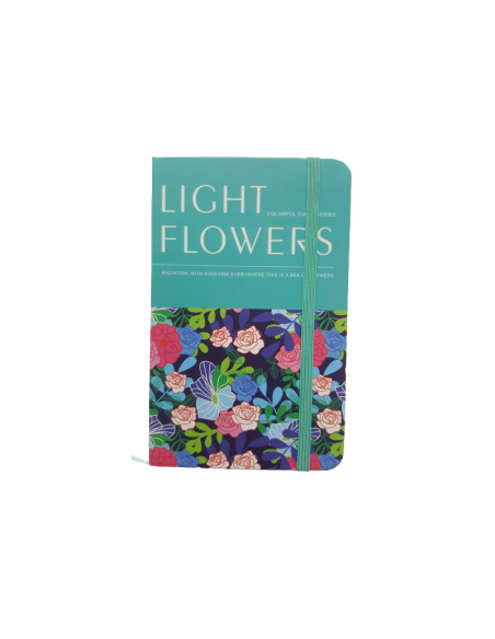 Jurnal A6 CNX Light Flowers 3782-38L, 192 pagini, coperta carton, cu elastic