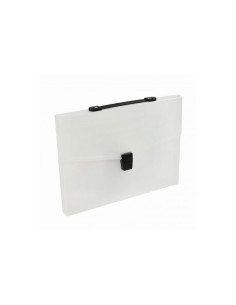 Servieta plastic, cu maner, A4, 3.5cm, 50 microni, plastic, transparent