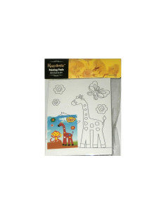 Set Pictura pe panza imprimata 10x15cm, CNX - panza, sablon diverse modele + 6 culori guase