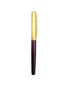 Stilou CNX Lux Dikawen 8039, alimentare pompita, corp metalic bordo, capac auriu 2