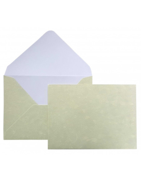 Plic color CNX, crem metalizat, 120g/mp, 130x180mm, cu model, set 10 buc