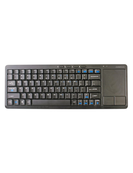 Tastatura wireless Omega Smart TV OKB004B, cu touch pad, negru