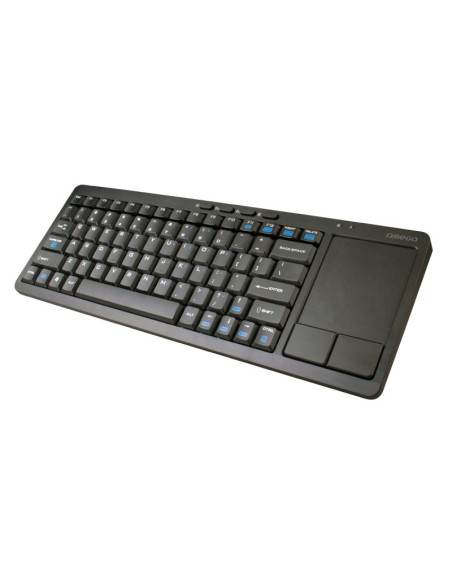 Tastatura wireless Omega Smart TV OKB004B, cu touch pad, negru