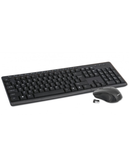 Set wireless - tastatura multimedia + mouse 1200dpi Omega OKM071B, negru