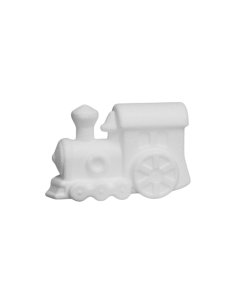 Accesorii creatie - polistiren HD - locomotiva, alb, 5x7.5x12cm, Colorarte