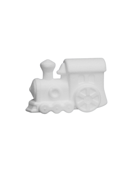 Accesorii creatie - polistiren HD - locomotiva, alb, 5x7.5x12cm, Colorarte