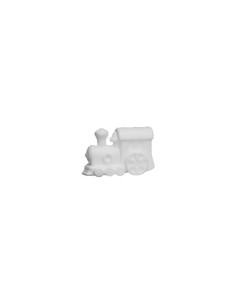 Accesorii creatie - polistiren HD - locomotiva, alb, 5x7.5x12cm, Colorarte 2