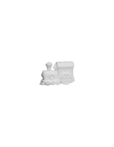 Accesorii creatie - polistiren HD - locomotiva, alb, 5x7.5x12cm, Colorarte