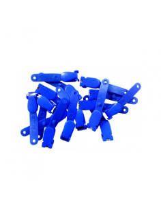 Clips pentru ecuson CNX, plastic, albastru