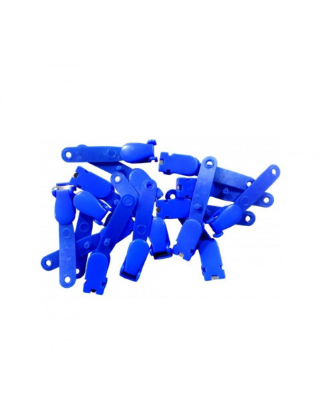 Clips pentru ecuson CNX, plastic, albastru