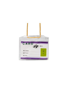 Suport ecuson cu snur CNX SD105C, orizontal, 16 microni, 67x102mm, plastic, transparent