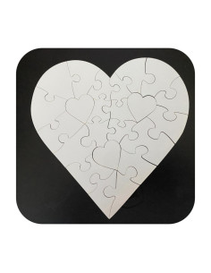 Rama foto 301006, MDF, 10x15cm, sublimabil, puzzle, inima, dublu adeziv