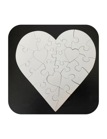 Rama foto 301006, MDF, 10x15cm, sublimabil, puzzle, inima, dublu adeziv
