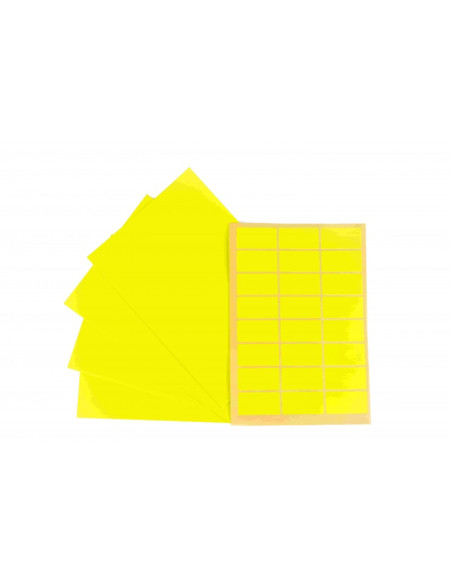 Etichete autocolante CNX, 24/A5, 23x50mm, permanente, colturi rotunjite, galben, top 10 coli (240 etichete)